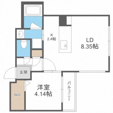 癒禅147(1LDK/2階)の間取り写真