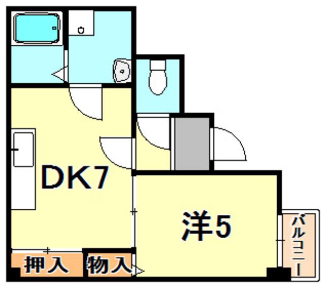 タミーコート(1DK/3階)の間取り写真