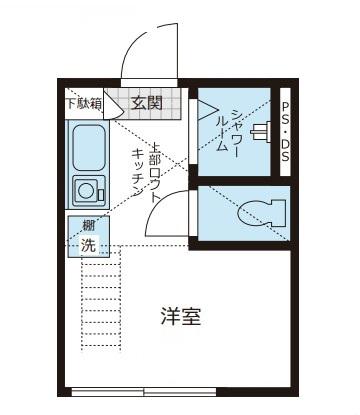 WATER BAY 夏目坂(ワンルーム/2階)の間取り写真