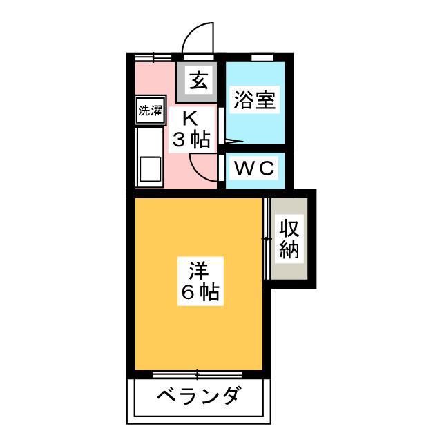 リバーサイドマキタ(1K/1階)の間取り写真