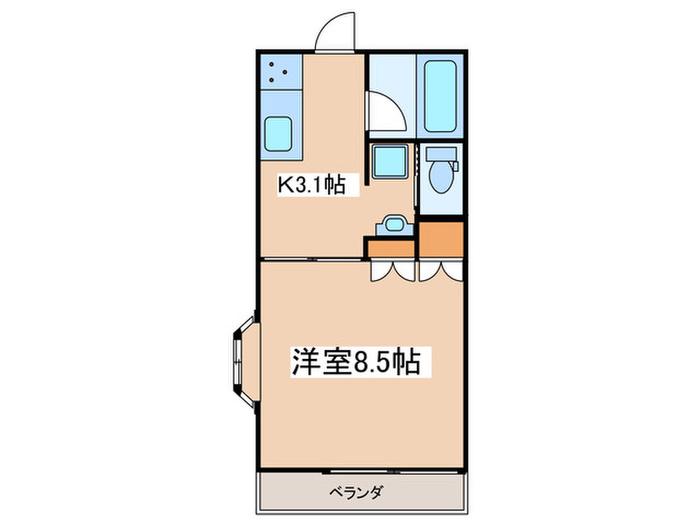 TRAIL(1K/2階)の間取り写真