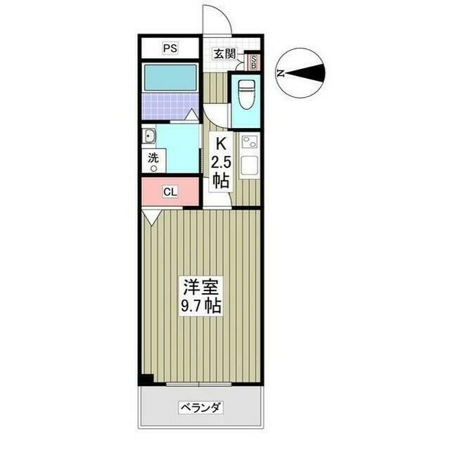 ベル フロースト(1K/1階)の間取り写真