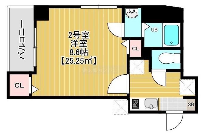 メゾン ド シエルVIII(1K/6階)の間取り写真