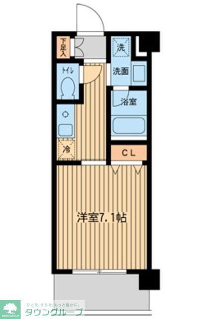 KDXレジデンス用賀(1K/4階)の間取り写真