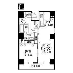 PENCIL柳橋(1LDK/4階)の間取り写真