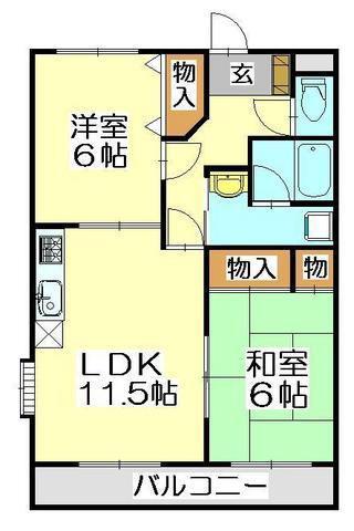 シティコート宮原(3LDK/1階)の間取り写真