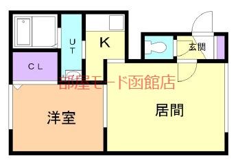 フォーレAP(1LDK/1階)の間取り写真