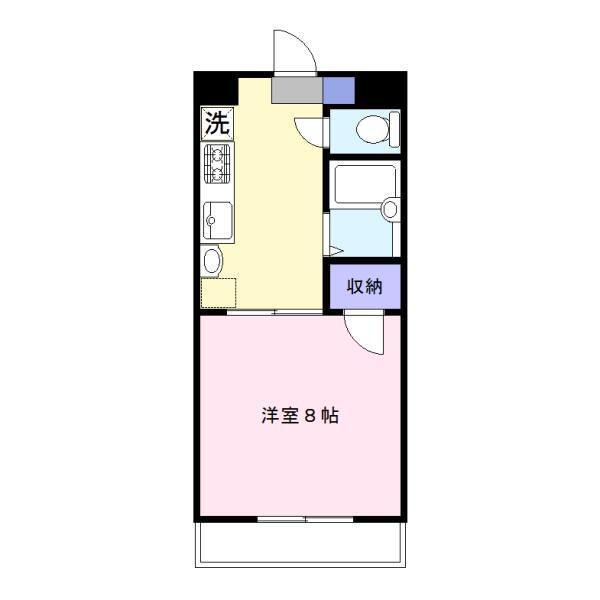 コーポ本永2(1K/2階)の間取り写真