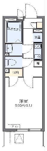 レオネクストジオイド(1K/1階)の間取り写真