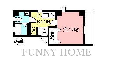 経堂ホワイトマンション(1K/3階)の間取り写真