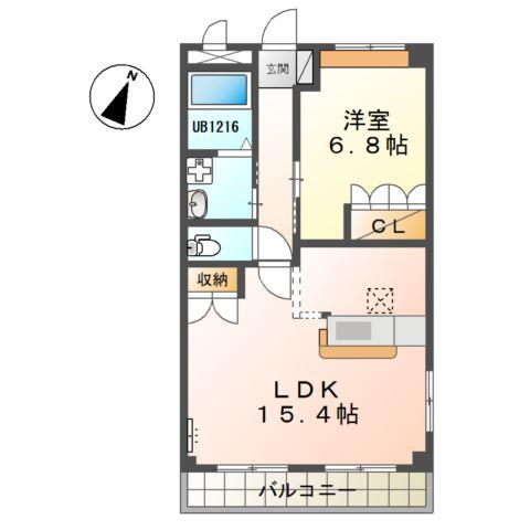コンフォース(1LDK/1階)の間取り写真