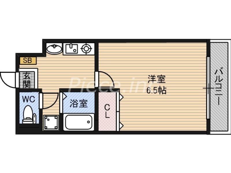 レジナコート(1K/9階)の間取り写真