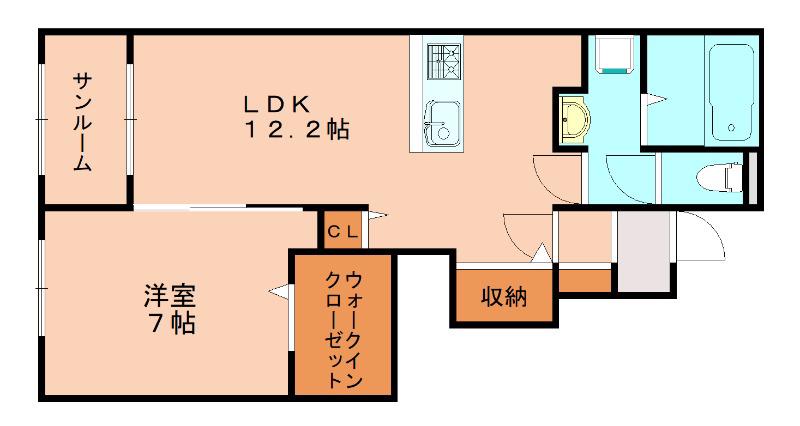 学園台シャルマンI(1LDK/1階)の間取り写真