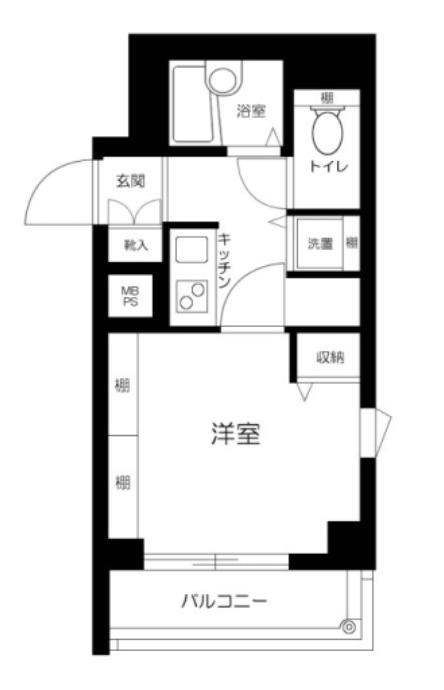 ブライズ中野新橋(1K/3階)の間取り写真