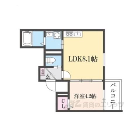 LIX大和田駅前(1LDK/2階)の間取り写真