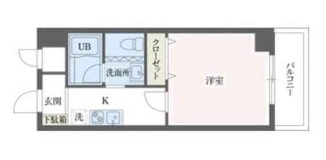 グリーン・ベル柿生(1K/1階)の間取り写真