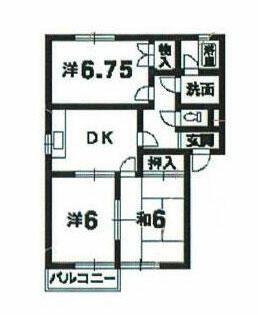 コーポオカリナ(3DK/2階)の間取り写真