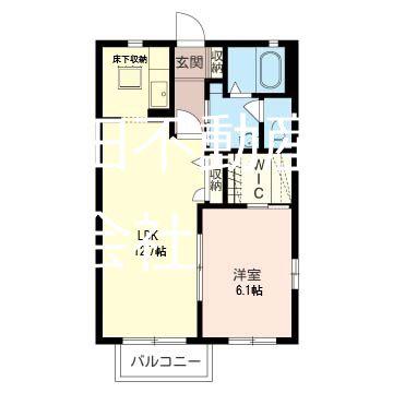 グランメール(1LDK/1階)の間取り写真