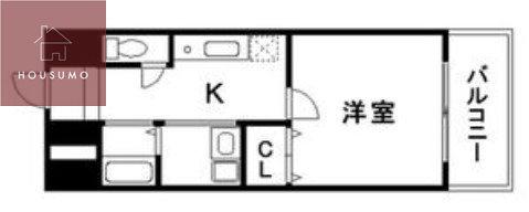 GROOVE平野(1K/3階)の間取り写真