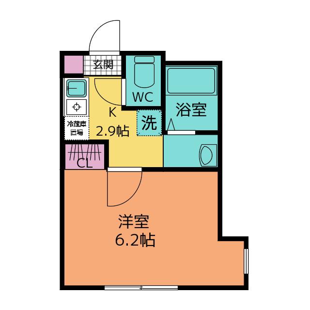 キアーロ金沢八景(1K/3階)の間取り写真