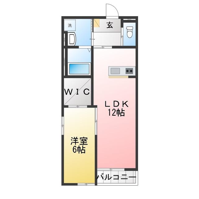 ボナール久保町(1LDK/3階)の間取り写真