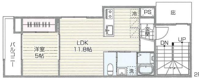 ALIVIO鷺宮(1LDK/2階)の間取り写真