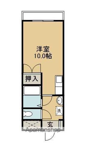オーブII(ワンルーム/5階)の間取り写真