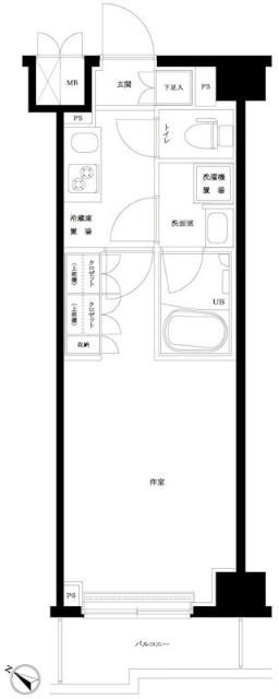 ルーブル川崎上平間弐番館(1K/6階)の間取り写真