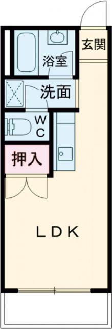 ハイツマツバラ(ワンルーム/2階)の間取り写真