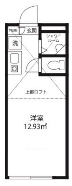 ファイルヒェン平井(ワンルーム/1階)の間取り写真