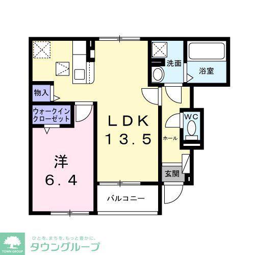 ユーステス鎌倉(1LDK/1階)の間取り写真
