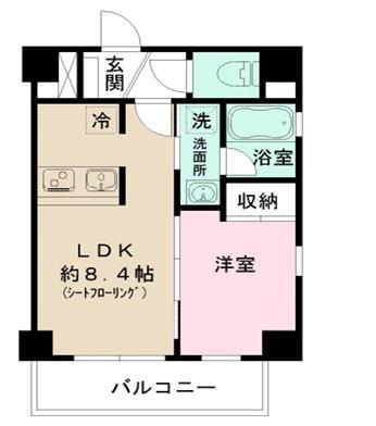 カーナ大井町(1LDK/3階)の間取り写真