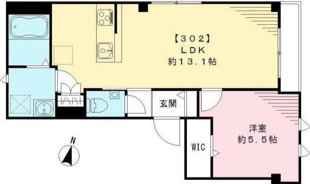 ベルプラージュ池上(1LDK/3階)の間取り写真