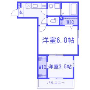 REVE大宮(2K/2階)の間取り写真