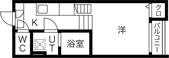 アヴェルタージュみずほ(1K/1階)の間取り写真