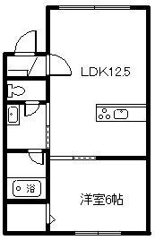 アーバンヒルズ(1LDK/1階)の間取り写真