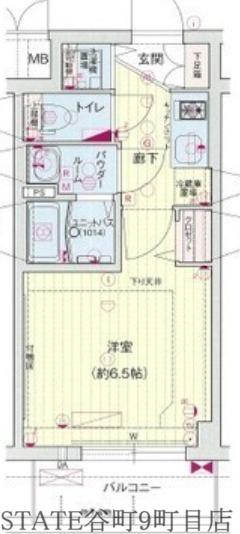 プレサンス松屋町駅前(1K/11階)の間取り写真