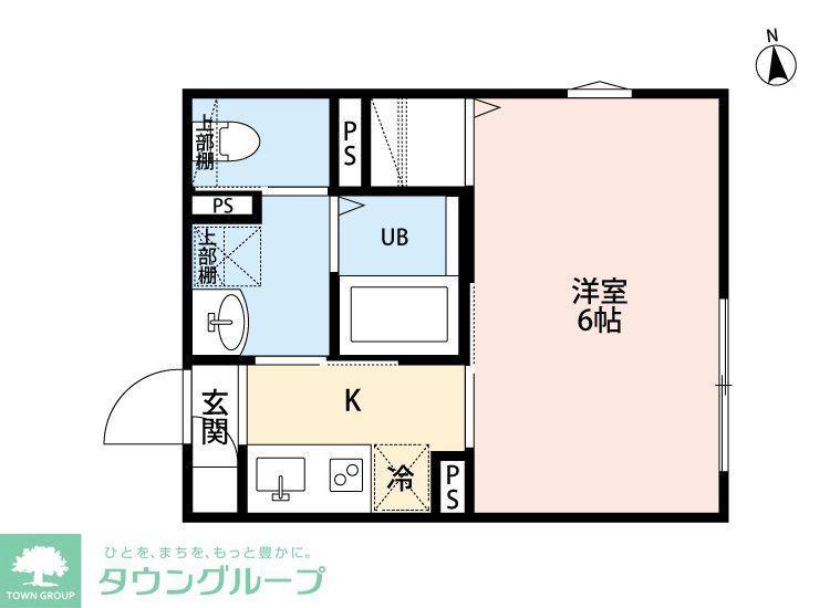 ROBOT HOME 竹ノ塚(1K/1階)の間取り写真