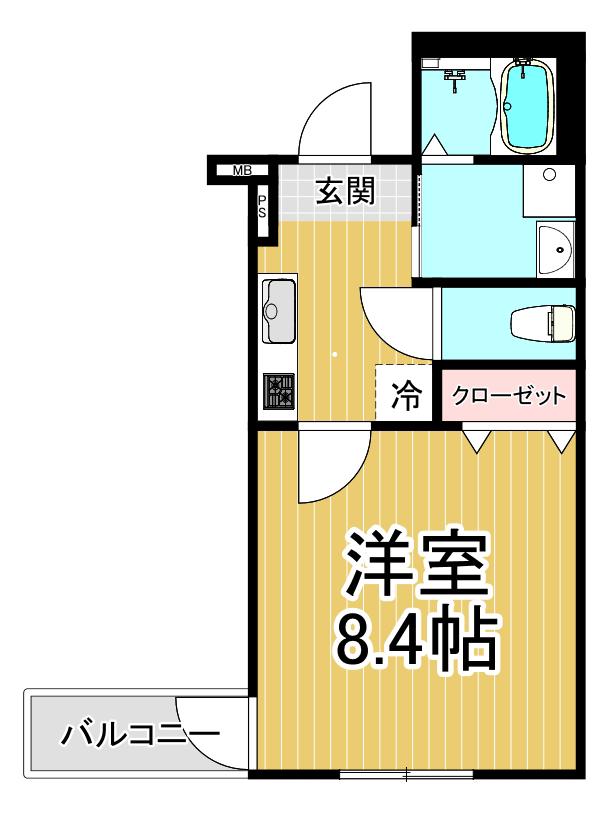 フジパレス西宮甲東園1番館(1K/1階)の間取り写真