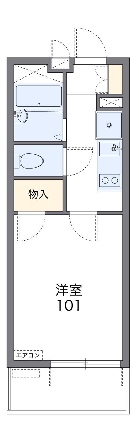 NEXTII(1K/1階)の間取り写真