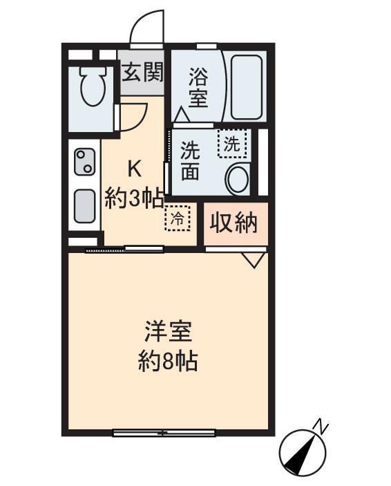 YS MINAMICHOII(1K/1階)の間取り写真