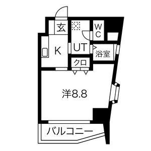 アビタシオン鶴舞(1K/6階)の間取り写真