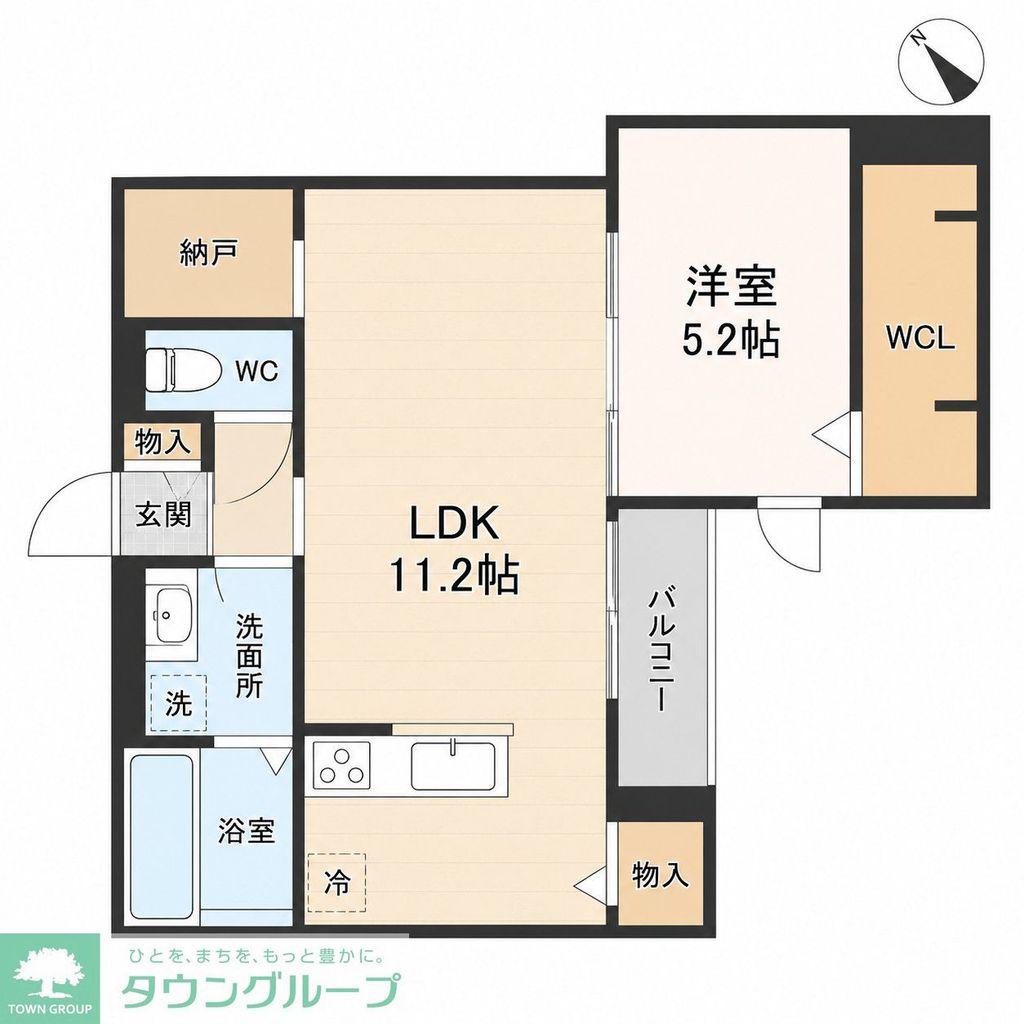 連坊計画(1SLDK/2階)の間取り写真