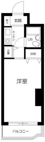 ライオンズマンション仲六郷(ワンルーム/1階)の間取り写真