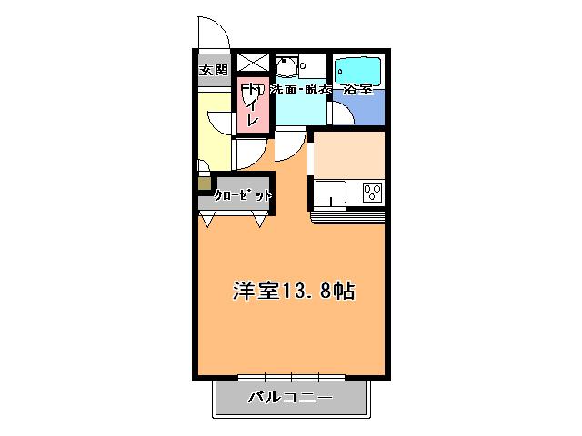 コンフォルトH(1K/3階)の間取り写真
