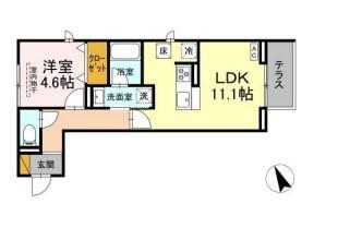 ハスクバーナ江戸川台(1LDK/3階)の間取り写真