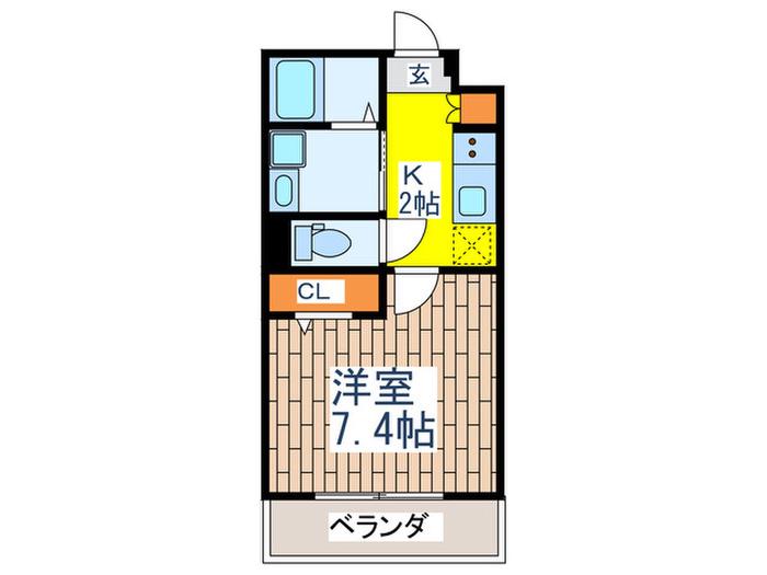 メイクス池上TREFOIL(1K/2階)の間取り写真