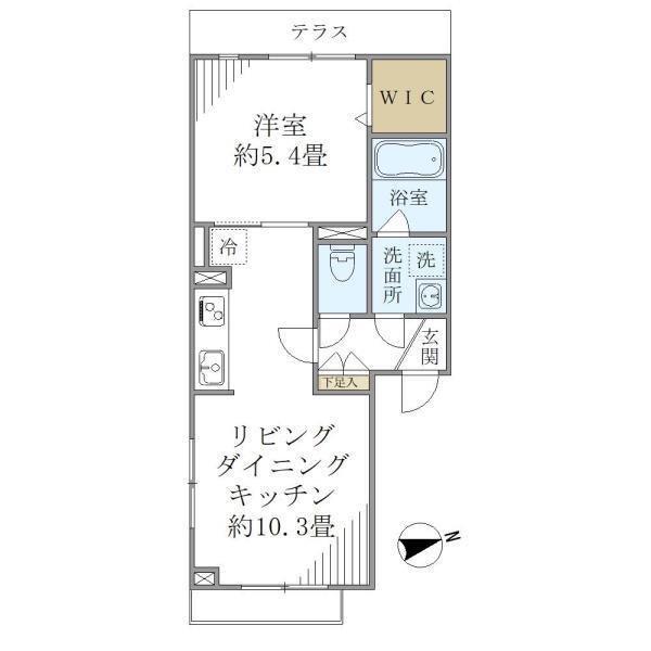 ファミーユ・リアン(1LDK/1階)の間取り写真
