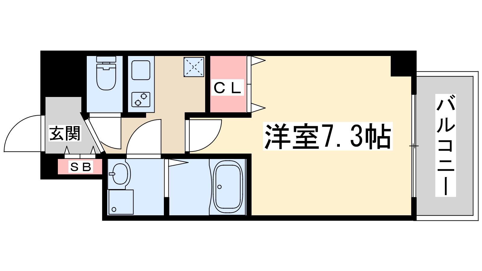 エスフォート新大阪イースト(1K/6階)の間取り写真