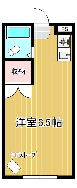カントリーハウス(ワンルーム/2階)の間取り写真